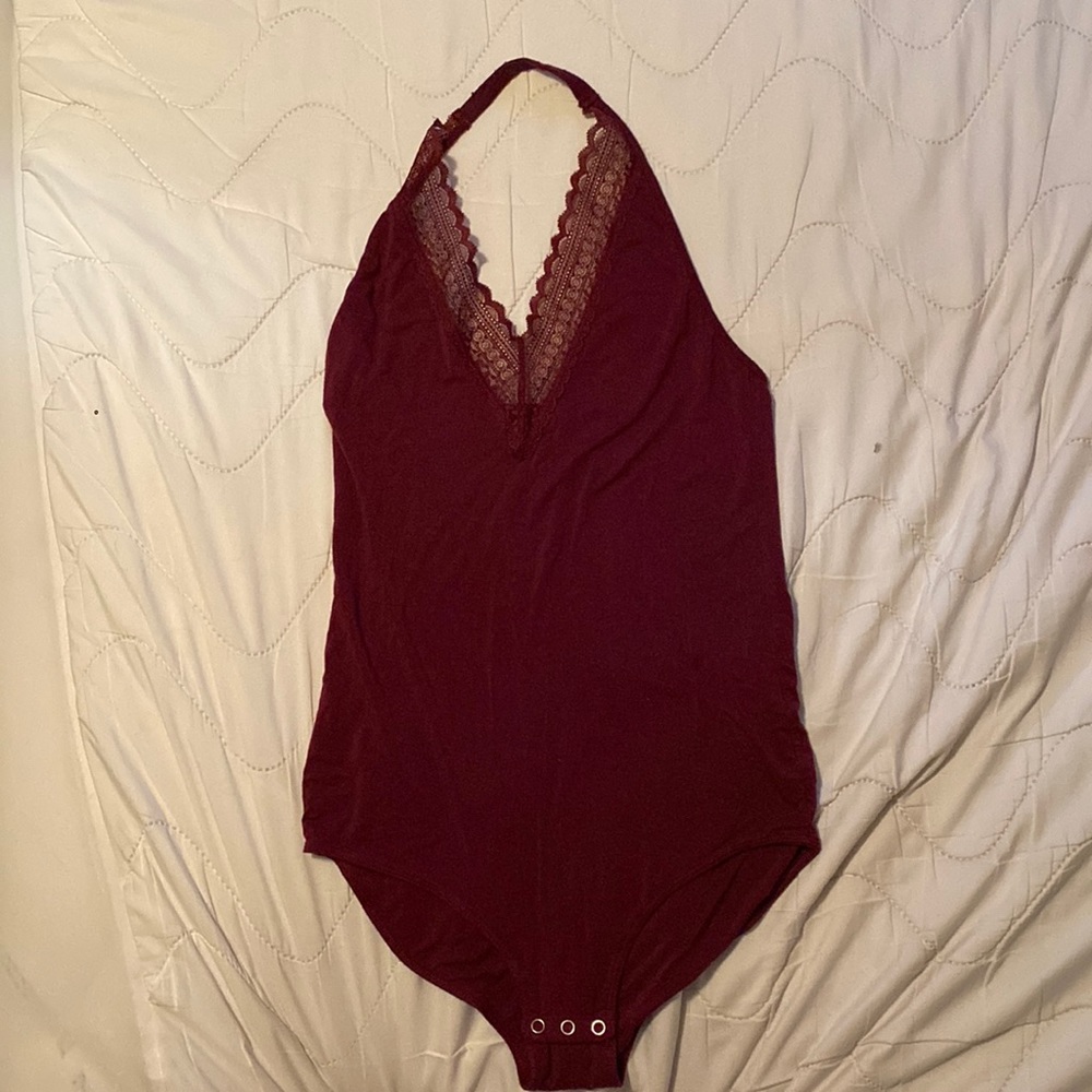 American Eagle Medium Maroon Bodysuit